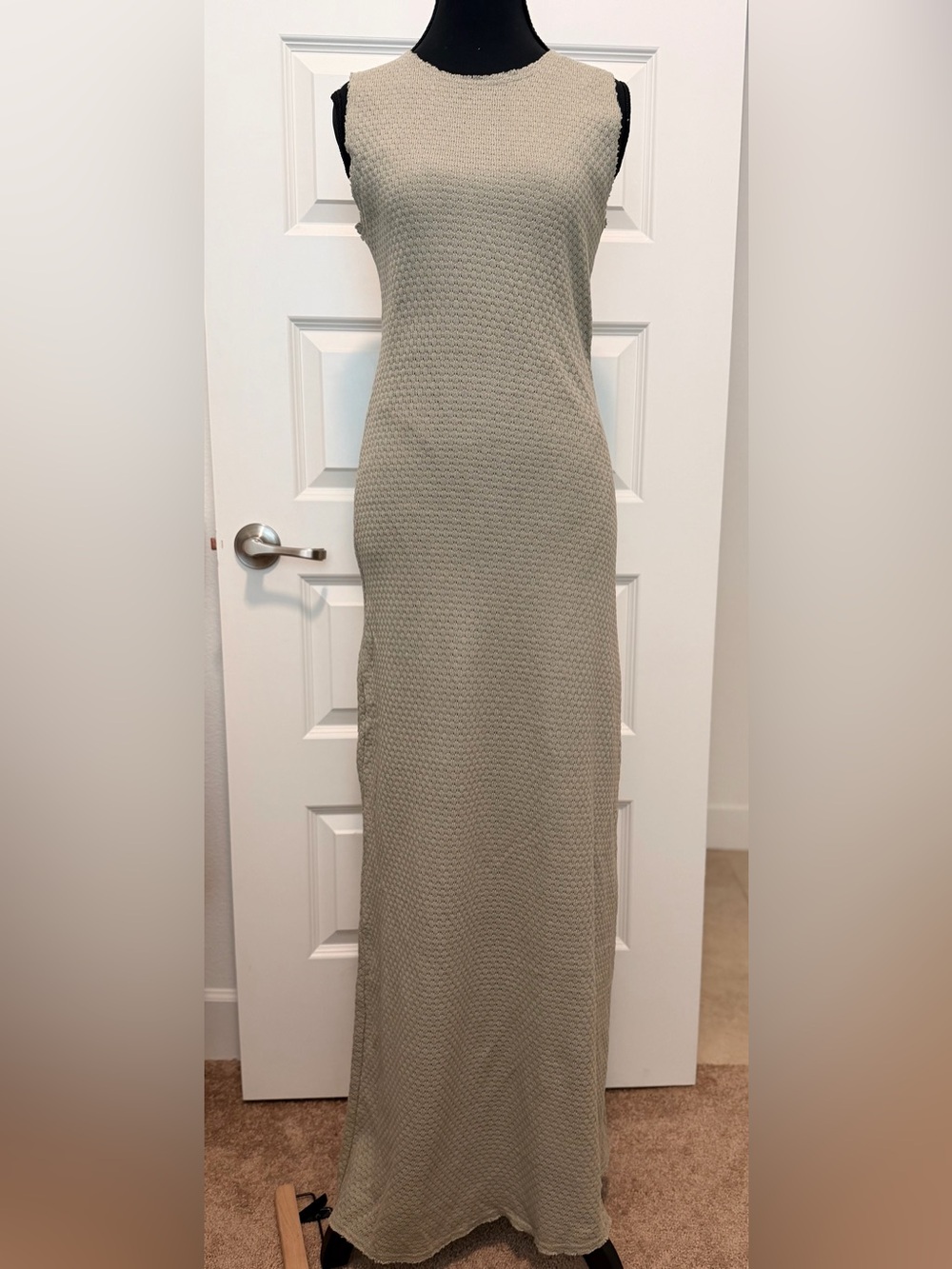 rag & bone Sleeveless Knit Maxi Dress in Light Olive